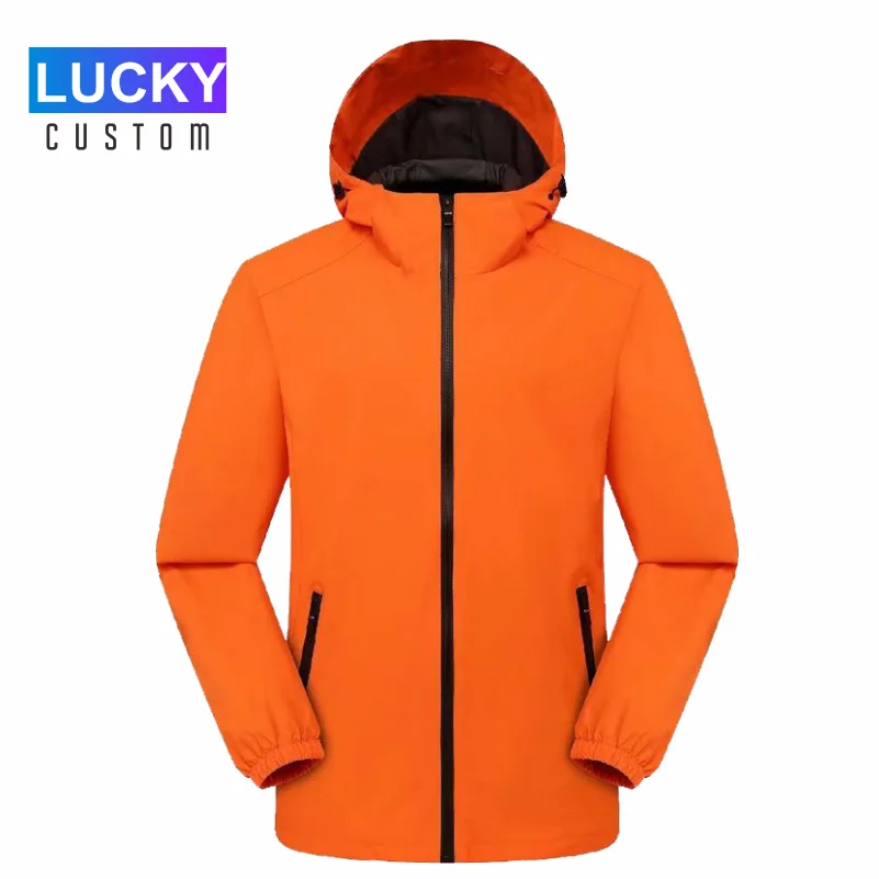Veste Coupe-Vent à Capuche pour Homme et Femme, Impression Personnalisée, Alpinisme, Extérieur, Eau Verde, Confortable, Broderie, Respirant, Mode