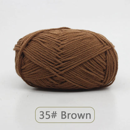 Fil de laine douce en coton au lait, 50g, Crochet, anti-boulochage, fil à tricoter à la main pour Cardigan, écharpe, chapeau, pull pour bébé, fournitures de poupée