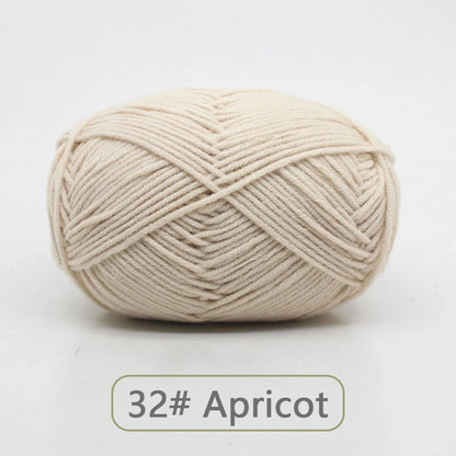 Fil de laine douce en coton au lait, 50g, Crochet, anti-boulochage, fil à tricoter à la main pour Cardigan, écharpe, chapeau, pull pour bébé, fournitures de poupée