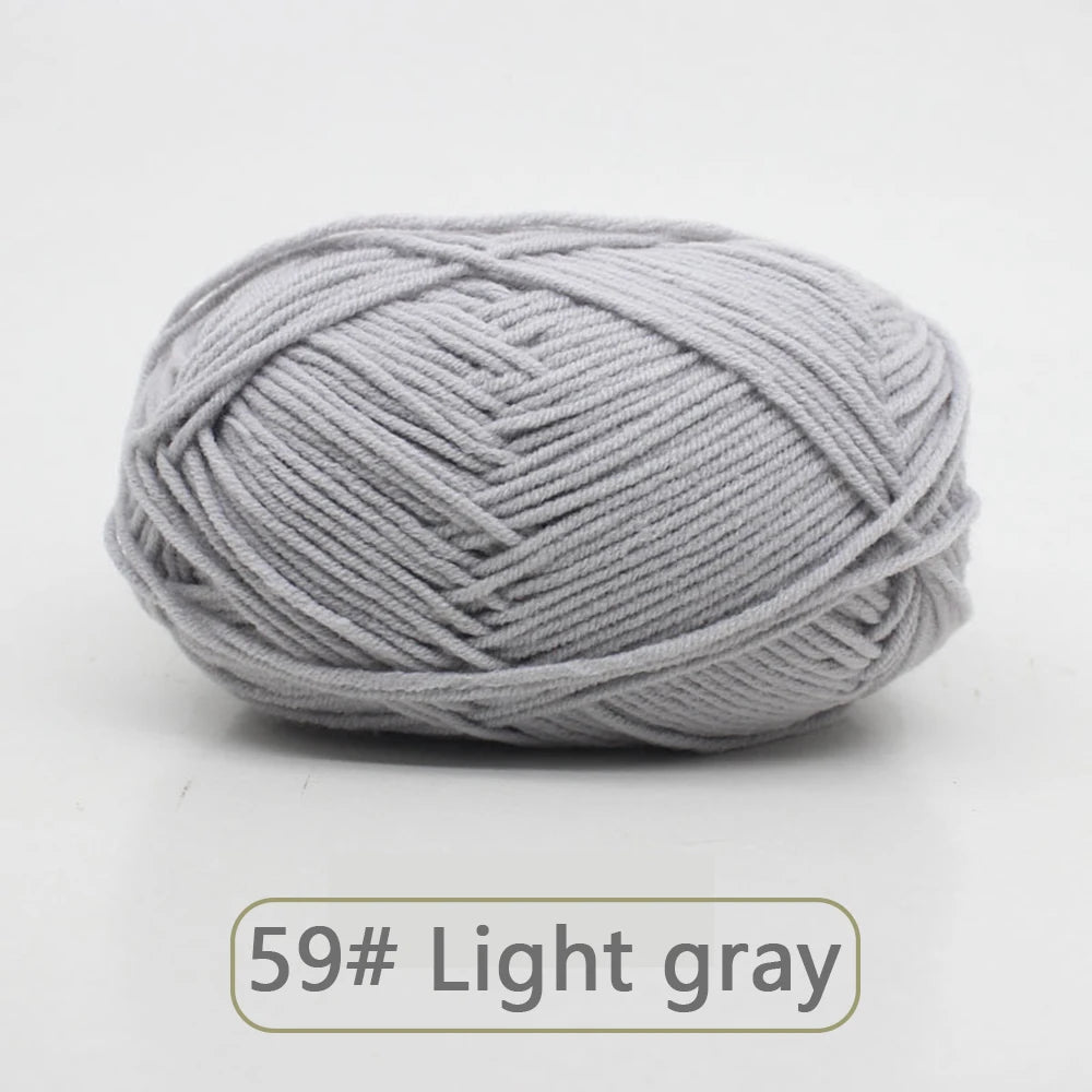 Fil de laine douce en coton au lait, 50g, Crochet, anti-boulochage, fil à tricoter à la main pour Cardigan, écharpe, chapeau, pull pour bébé, fournitures de poupée