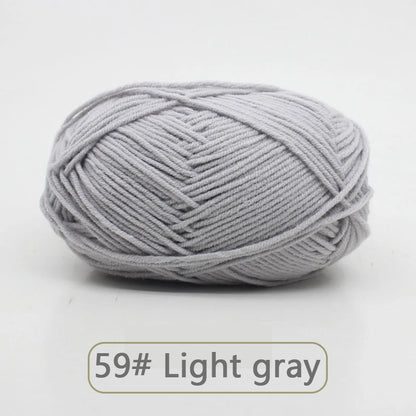 Fil de laine douce en coton au lait, 50g, Crochet, anti-boulochage, fil à tricoter à la main pour Cardigan, écharpe, chapeau, pull pour bébé, fournitures de poupée