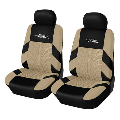 AU-UTH-Ensemble de Housses de Siège de Voiture Brodées, Protection Universelle Adaptée à la Plupart des Voitures, avec un Style Track Tatif