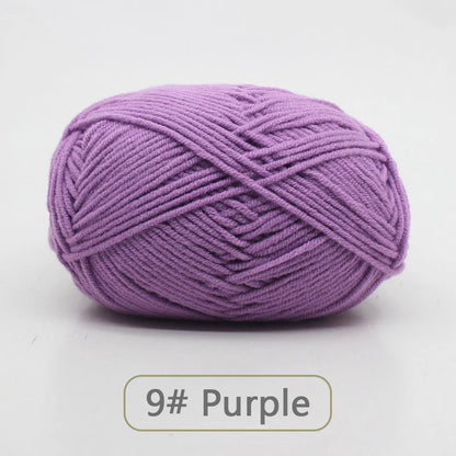Fil de laine douce en coton au lait, 50g, Crochet, anti-boulochage, fil à tricoter à la main pour Cardigan, écharpe, chapeau, pull pour bébé, fournitures de poupée