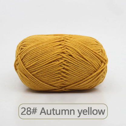 Fil de laine douce en coton au lait, 50g, Crochet, anti-boulochage, fil à tricoter à la main pour Cardigan, écharpe, chapeau, pull pour bébé, fournitures de poupée