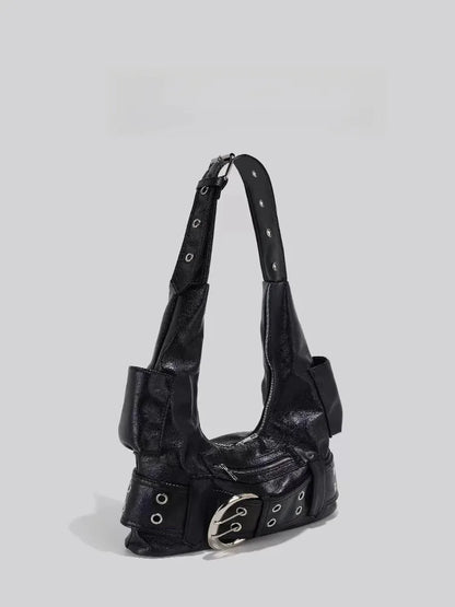 Luxury Handmade Hobo Bag in PU Leather Vintage Fashion Design with Zipper Closure Portable & National Style for Women