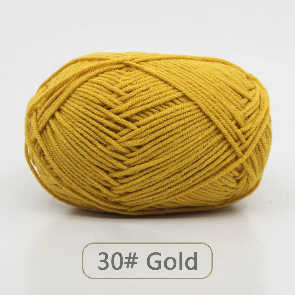 Fil de laine douce en coton au lait, 50g, Crochet, anti-boulochage, fil à tricoter à la main pour Cardigan, écharpe, chapeau, pull pour bébé, fournitures de poupée