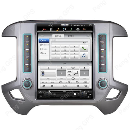 Écran Vertical 12.1 pouces pour Chevrolet Silverado GMC Sierra 2014 – 2018, lecteur Android multimédia, Navigation GPS pour voiture