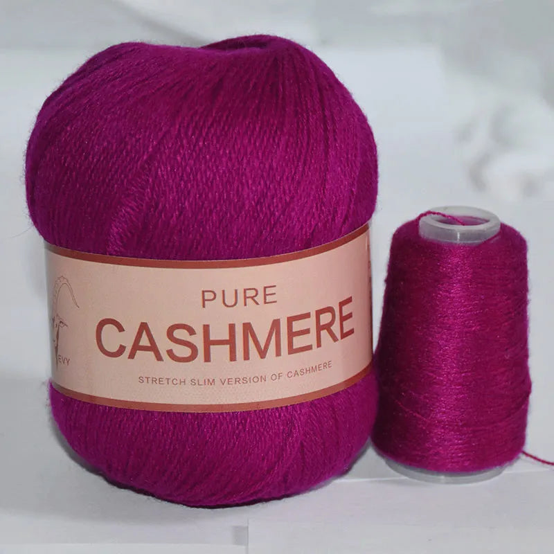 Fil de cachemire pour un crochet 3 plis peigné pur mongol chaud doux tissage flou tricot fil à main en cachemire 5 pièces