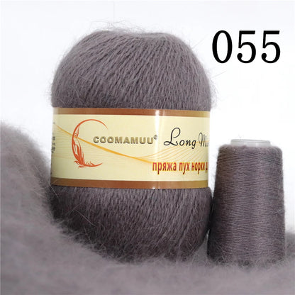 خيط كشمير المينك الروسي المنفوش، خيط أزياء، خيط يدوي لمورد DIY، 50 جرام أساسي، 20 جرام إضافي، جديد