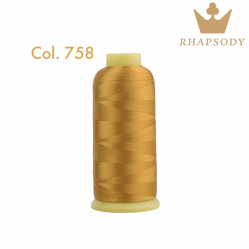 Fil à Broder en Polyester 40WT 120D/2 de 5000m, pour Machine Brother/Singer, Couture Domestique, Couleurs Variées de Bonne Qualité