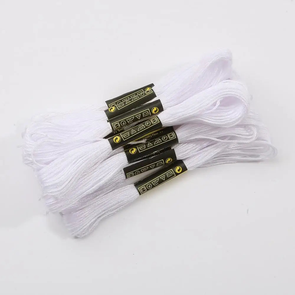 Fil de point de croix en Polyester coloré pour broderie, 7.5M, fil de coton coloré pour l'artisanat fait à la main, fournitures de fil à coudre, vente en gros