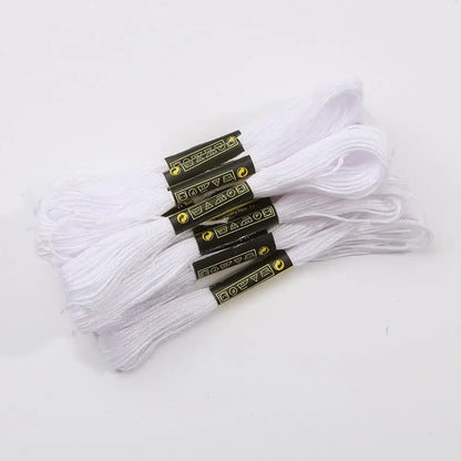 Fil de point de croix en Polyester coloré pour broderie, 7.5M, fil de coton coloré pour l'artisanat fait à la main, fournitures de fil à coudre, vente en gros