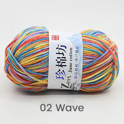 Fil de Laine Doux et Chaud à la Main, Crochet Double Ogo, BLANC ateur de Couleurs, Fil de Barrage, Bricolage Artisanal, Tricot, Pull, Écharpe, Chapeau, 50g/Pièce