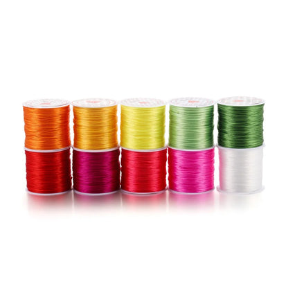 Fil élastique rond en cristal, 10 mètres, 0.7mm, cordon extensible en caoutchouc et Nylon pour la fabrication de bijoux, Bracelet de perles