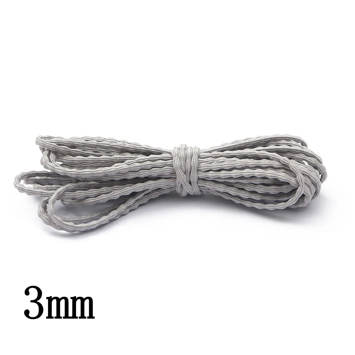Bandes élastiques rondes pour la couture, ULen caoutchouc, ligne commissionnée, fil de bricolage, vêtements, accessoires de couture de vêtement, 5m par sac, 3mm