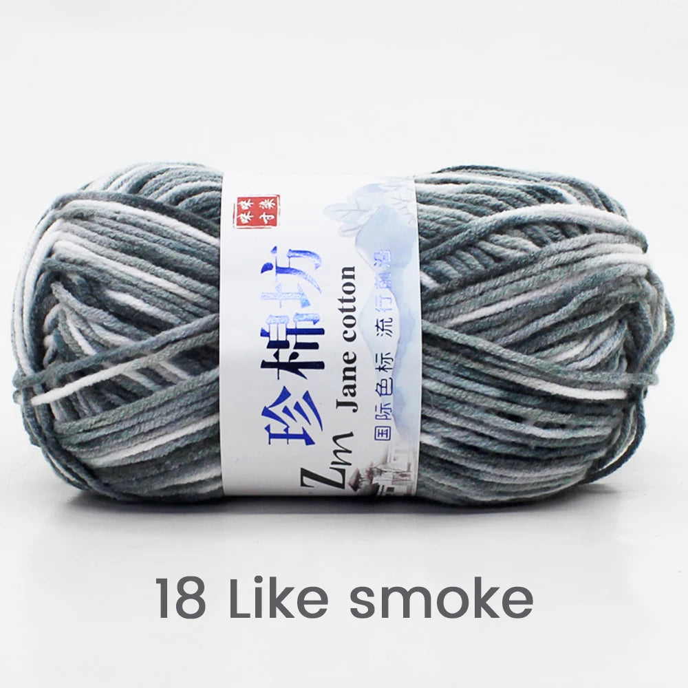 Fil de Laine Doux et Chaud à la Main, Crochet Double Ogo, BLANC ateur de Couleurs, Fil de Barrage, Bricolage Artisanal, Tricot, Pull, Écharpe, Chapeau, 50g/Pièce
