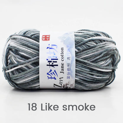 Fil de Laine Doux et Chaud à la Main, Crochet Double Ogo, BLANC ateur de Couleurs, Fil de Barrage, Bricolage Artisanal, Tricot, Pull, Écharpe, Chapeau, 50g/Pièce