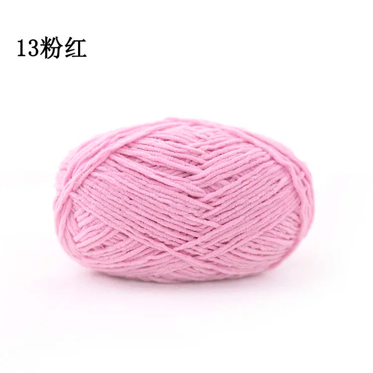 Factory Direct 100% Polyester Chenille Fancy Yarn Hand-Woven Knitting Yarn with Dyed Pattern
