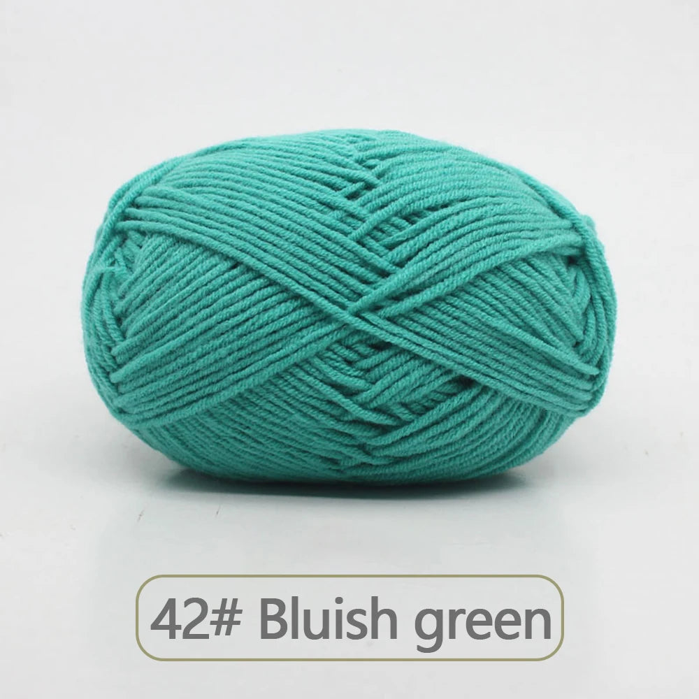 Fil de laine douce en coton au lait, 50g, Crochet, anti-boulochage, fil à tricoter à la main pour Cardigan, écharpe, chapeau, pull pour bébé, fournitures de poupée