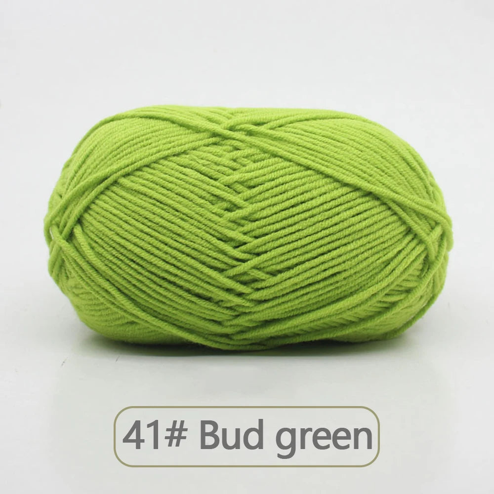 Fil de laine douce en coton au lait, 50g, Crochet, anti-boulochage, fil à tricoter à la main pour Cardigan, écharpe, chapeau, pull pour bébé, fournitures de poupée