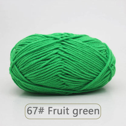 Fil de laine douce en coton au lait, 50g, Crochet, anti-boulochage, fil à tricoter à la main pour Cardigan, écharpe, chapeau, pull pour bébé, fournitures de poupée