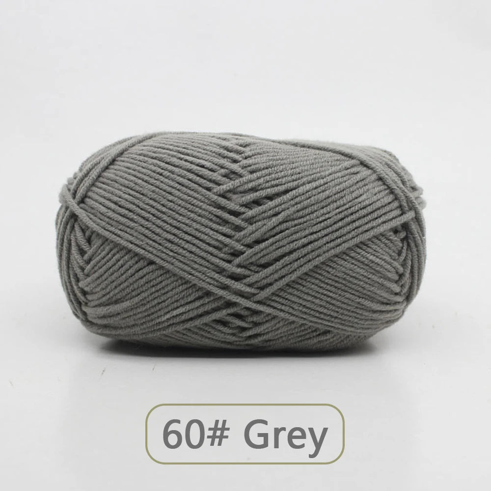 Fil de laine douce en coton au lait, 50g, Crochet, anti-boulochage, fil à tricoter à la main pour Cardigan, écharpe, chapeau, pull pour bébé, fournitures de poupée