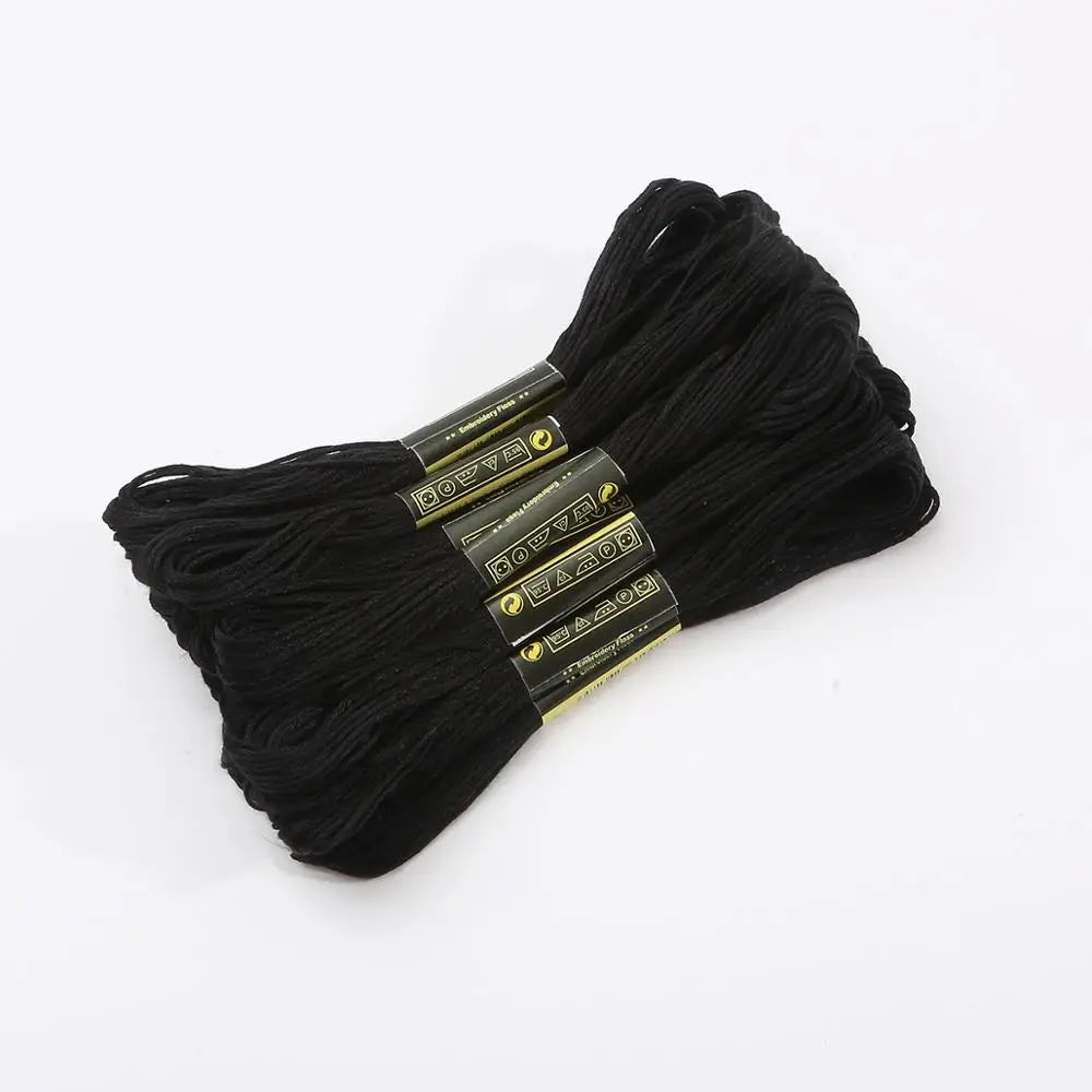 Fil de point de croix en Polyester coloré pour broderie, 7.5M, fil de coton coloré pour l'artisanat fait à la main, fournitures de fil à coudre, vente en gros