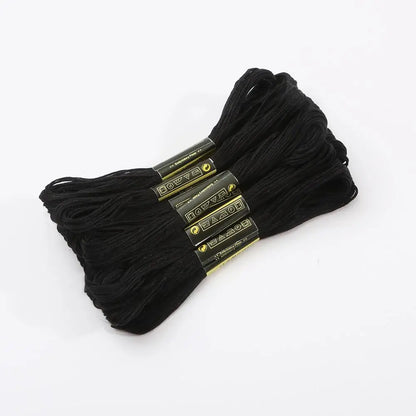 Fil de point de croix en Polyester coloré pour broderie, 7.5M, fil de coton coloré pour l'artisanat fait à la main, fournitures de fil à coudre, vente en gros