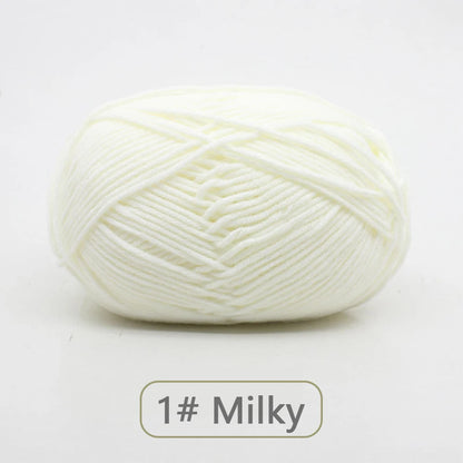 Fil de laine douce en coton au lait, 50g, Crochet, anti-boulochage, fil à tricoter à la main pour Cardigan, écharpe, chapeau, pull pour bébé, fournitures de poupée