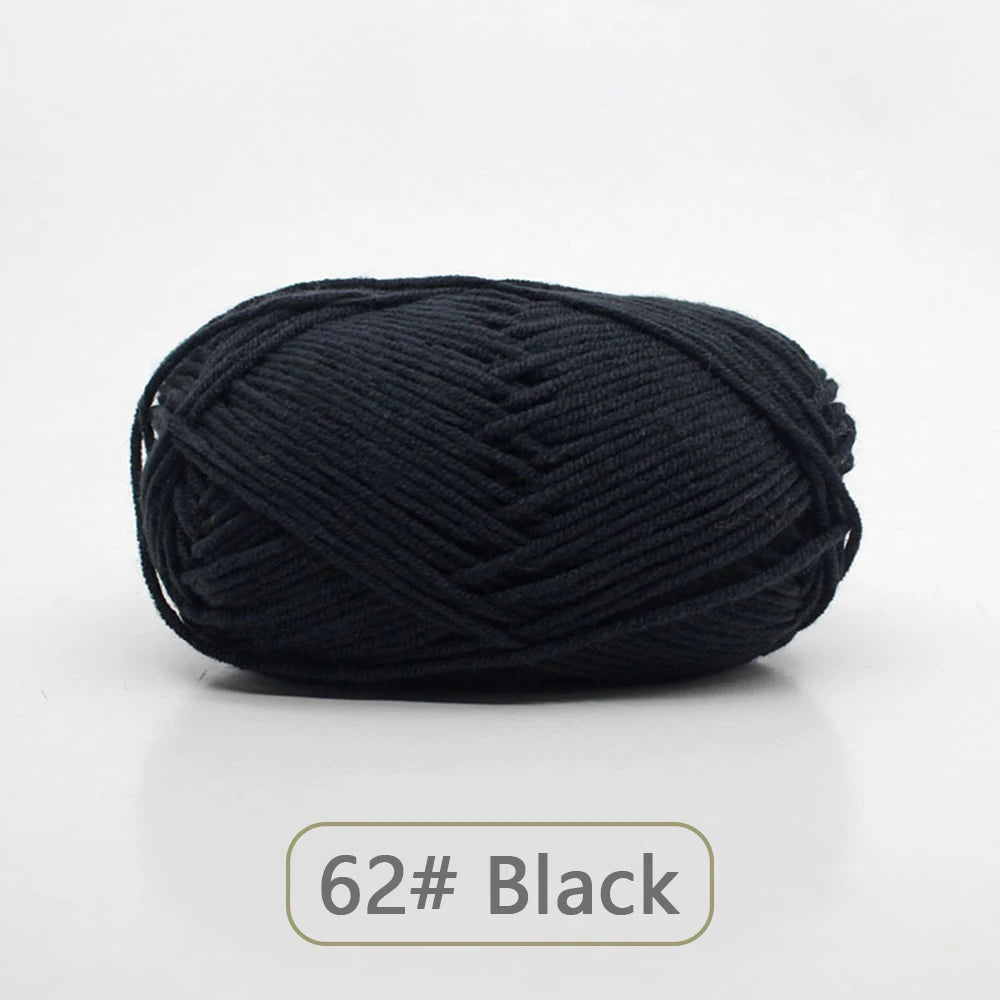 Fil de laine douce en coton au lait, 50g, Crochet, anti-boulochage, fil à tricoter à la main pour Cardigan, écharpe, chapeau, pull pour bébé, fournitures de poupée