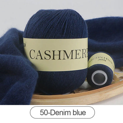 QJH 50 + 20g fil de cachemire tricoté à la main laine peignée de haute qualité pour Cardigan chapeau pull fil de cachemire mongol