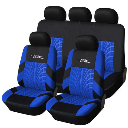 AU-UTH-Ensemble de Housses de Siège de Voiture Brodées, Protection Universelle Adaptée à la Plupart des Voitures, avec un Style Track Tatif