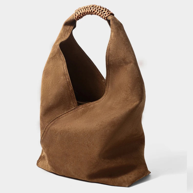 2026 New China Wholesale Supplier Real Leather Shoulder Bag Women Slouchy Hand Carry Purse Natural Texture Luxury Daily Fashion