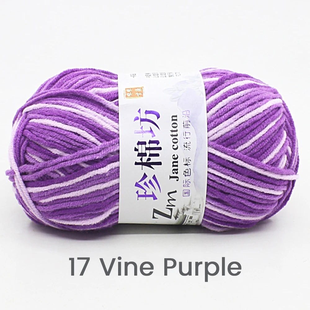 Fil de Laine Doux et Chaud à la Main, Crochet Double Ogo, BLANC ateur de Couleurs, Fil de Barrage, Bricolage Artisanal, Tricot, Pull, Écharpe, Chapeau, 50g/Pièce