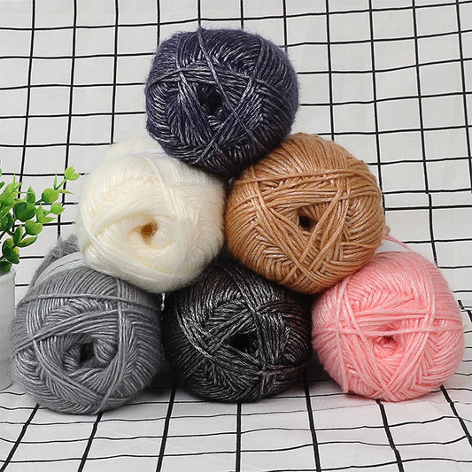Hot Sale Surong Mercerized Polyester/Acrylic Blended Hand Knitting Yarn High Tenacity Recycled Dyed for Weaving Embroidery