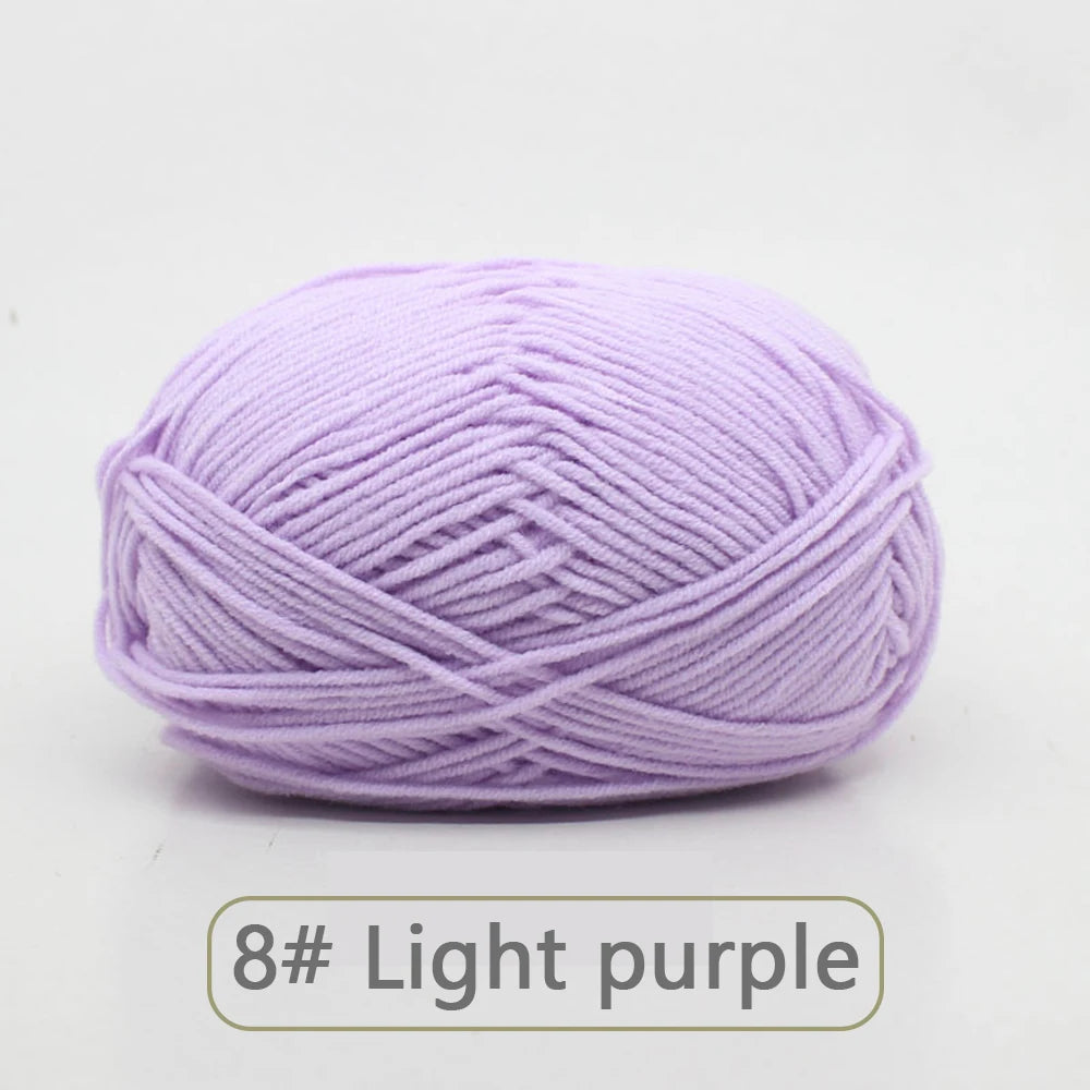 Fil de laine douce en coton au lait, 50g, Crochet, anti-boulochage, fil à tricoter à la main pour Cardigan, écharpe, chapeau, pull pour bébé, fournitures de poupée