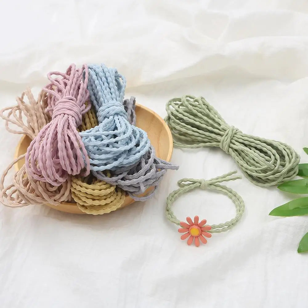 Bandes élastiques rondes pour la couture, ULen caoutchouc, ligne commissionnée, fil de bricolage, vêtements, accessoires de couture de vêtement, 5m par sac, 3mm