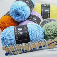 Fil de laine douce en coton au lait, 50g, Crochet, anti-boulochage, fil à tricoter à la main pour Cardigan, écharpe, chapeau, pull pour bébé, fournitures de poupée
