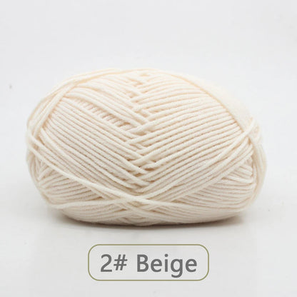 Fil de laine douce en coton au lait, 50g, Crochet, anti-boulochage, fil à tricoter à la main pour Cardigan, écharpe, chapeau, pull pour bébé, fournitures de poupée