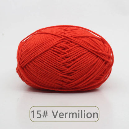 Fil de laine douce en coton au lait, 50g, Crochet, anti-boulochage, fil à tricoter à la main pour Cardigan, écharpe, chapeau, pull pour bébé, fournitures de poupée