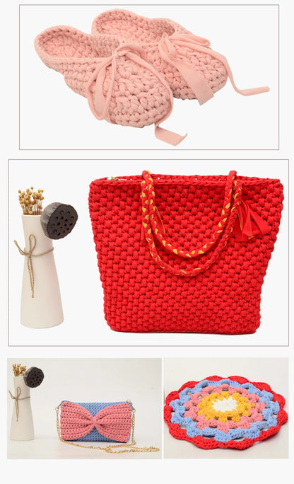 Fil épais de 100g, tissu coloré Super doux, bande de fil pour tricoter à la main, sac tissé, panier de tapis, matériel tricoté à la main, bricolage