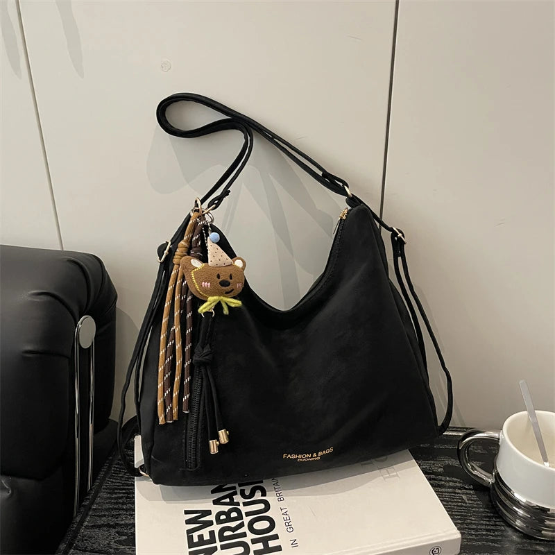 Large Capacity Women's Tote Bag, Fashionable Luxury Crossbody Bag, Simple and Versatile Shoulder Bag
