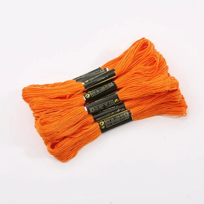 Fil de point de croix en Polyester coloré pour broderie, 7.5M, fil de coton coloré pour l'artisanat fait à la main, fournitures de fil à coudre, vente en gros