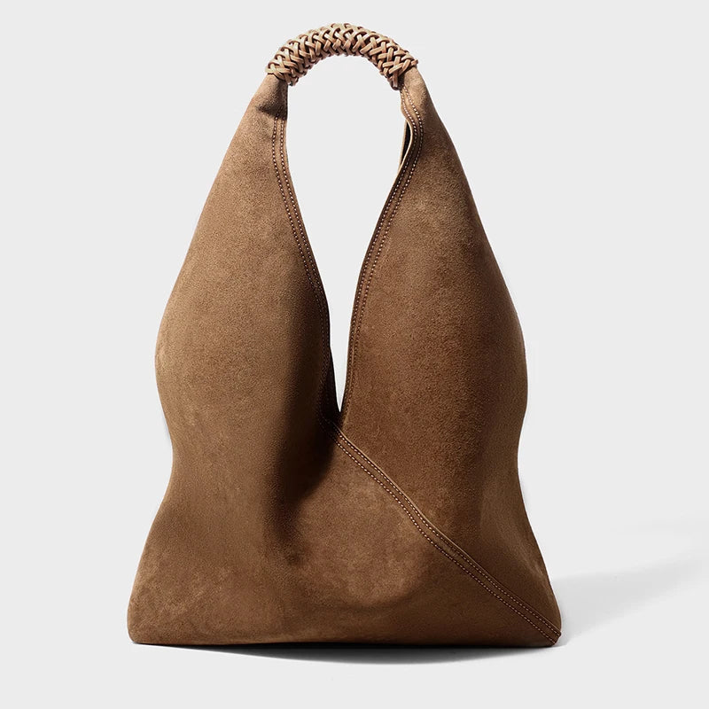 2026 New China Wholesale Supplier Real Leather Shoulder Bag Women Slouchy Hand Carry Purse Natural Texture Luxury Daily Fashion