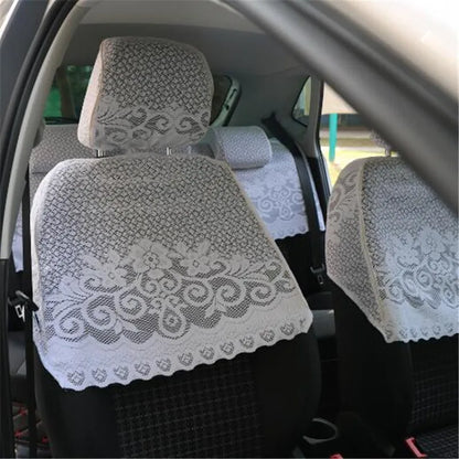 Housse de siège en maille demi- Lei pour AudiRS A1A3 A4 A5 A6 A7A8 S3 S5 S6 S7 S8, vêtements de siège de voiture en dentelle, soins de voiture quatre saisons, 8 pièces