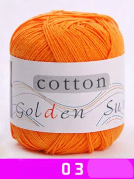 Fil doux doux en 100% coton naturel pour bébé, fil anti-boulochage pour le crochet à la main, 50g, 1 pièce