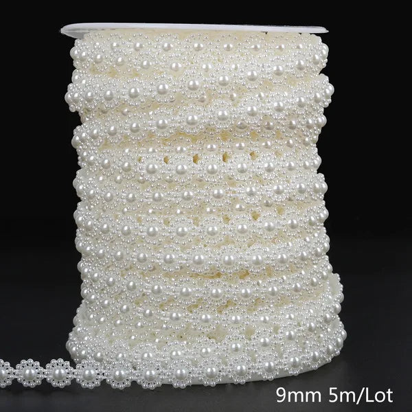 Garniture de fil de perle d'ivoire pour la décoration de fête de mariage de bricolage, ABS 216.239., perle JOLine, résultats de bijoux, accessoires d'artisanat