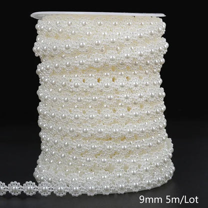 Garniture de fil de perle d'ivoire pour la décoration de fête de mariage de bricolage, ABS 216.239., perle JOLine, résultats de bijoux, accessoires d'artisanat