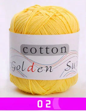 Fil doux doux en 100% coton naturel pour bébé, fil anti-boulochage pour le crochet à la main, 50g, 1 pièce