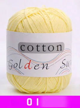 Fil doux doux en 100% coton naturel pour bébé, fil anti-boulochage pour le crochet à la main, 50g, 1 pièce